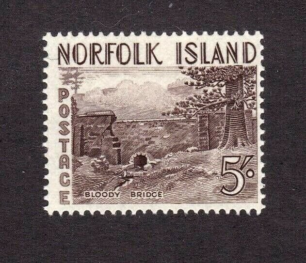 Norfolk Island stamp #18, MH OG, VF - XF, 5 shilling,   CV $32.50