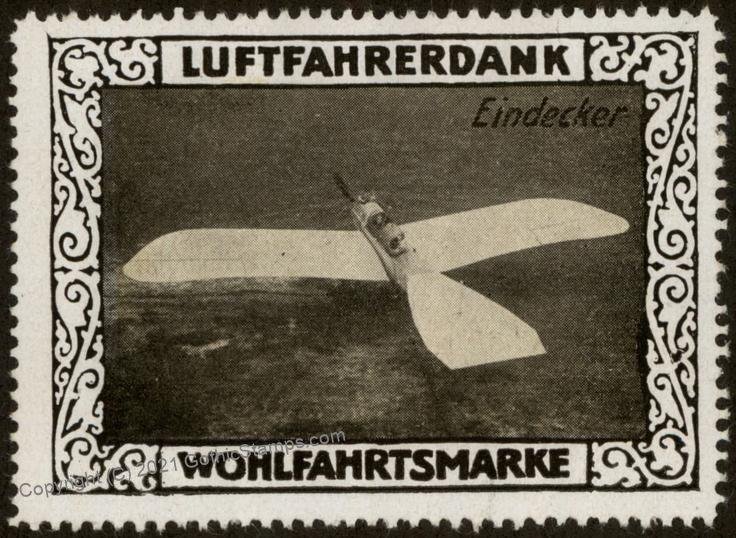 Germany WWI Eindecker Air Force Memorial Luftfahrerdank Flight MNH  Cind G102819