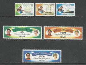 Nevis Scott catalogue # 135-140 Mint NH