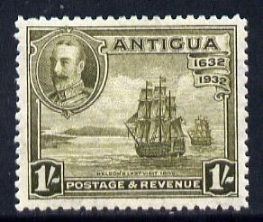 Antigua 1932 KG5 Tercentenary 1s olive-green mounted mint...