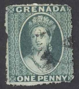 Grenada Sc# 1 Cull 1861 1p Queen Victoria