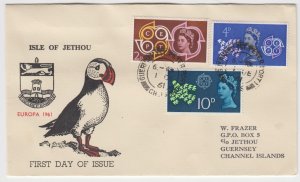 GB CEPT set od 3 on cover pmk. Guernsey 1961 1 DE