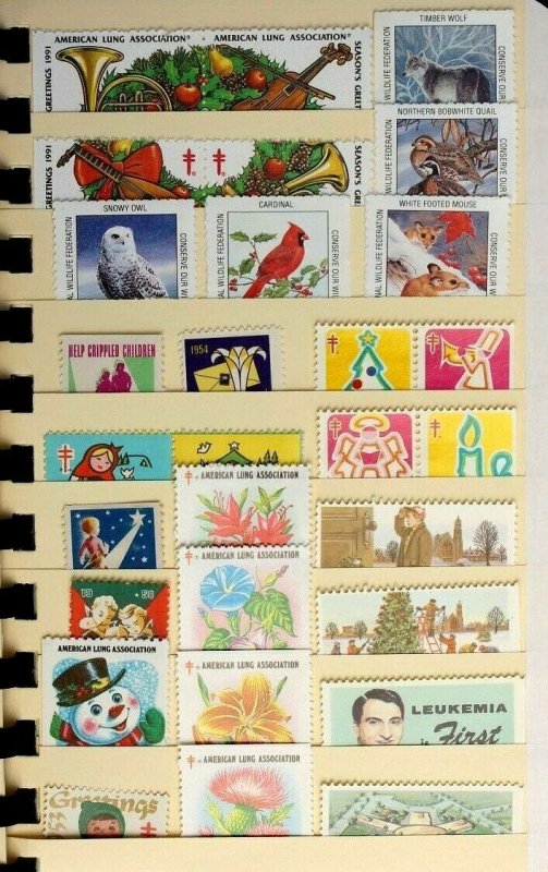 US Old Christmas Seal + Others Stamp Collection Lot of 134 All  Different Stamps