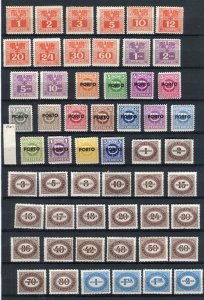 AUSTRIA; 1940s-60s early Postage Due issues fine MINT LOT