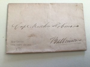 United States Captain Robinson 1830 Ships letter off Cape Henry cover 63029