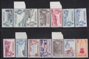 Gibraltar 132 - 145 VF-XF-mint never hinged set nice color scv $ 200 ! see pic !