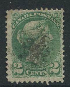 Canada -Scott 36 - Queen Victoria -1872 - Used - Single 2c Stamp