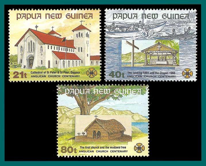 Papua New Guinea 1991 Anglican Church, MNH  775-777,SG655-SG657