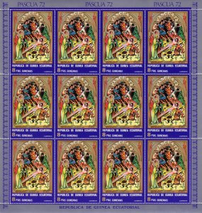 Equatorial Guinea 1972 Mi#46/52 EASTER 7 Sheetlets of 12 each Perforated MNH