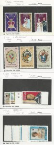 Sierra Leone, Postage Stamp, #444-6, 509, 511, 514, 519-22, 552-4 Mint NH, JFZ