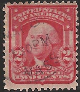 # 319Fj Carmine Rose Used George Washington Type II