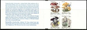 SWEDEN Sc#2187-2190 in Cpl Bklt 2190a 1996 Mushrooms OG MNH