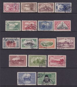 Turkey Scott 254-270, 1914 Sultan Mohammed Issue, VFU. Scott $370.