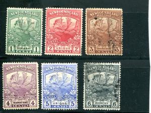 Newfoundland #115-120 Used F-VF  - Lakeshore Philatelics