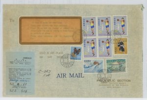 Ryukyu Islands  1969 Official business mailer with customs form; mild wear; ECV $15 +