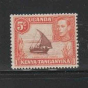 KENYA,UGANDA&TANZANIA #68 1949 5c KING GEORGE VI & DHOW MINT VF LH O.G