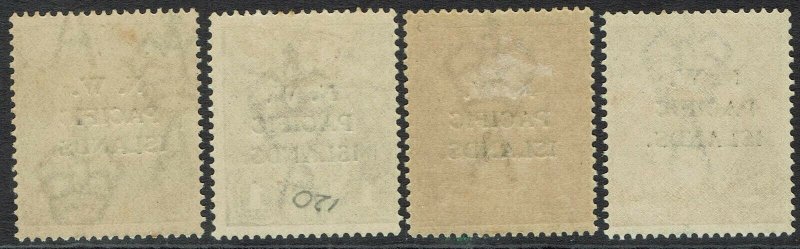 NWPI NEW GUINEA 1918 KGV RANGE TO 2D WITH 1/2D MULIPLE WMK 