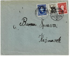 Slovakia 1942 Spisska Stara Ves cancel on internal cover