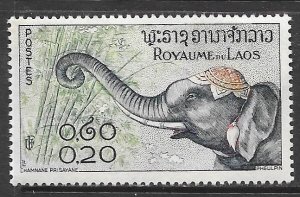 Laos 42: 20c Asian Elephant (Elephas maximus), MH, F-VF