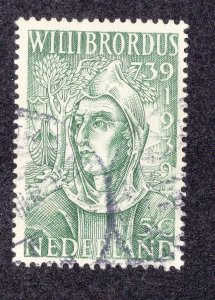Netherlands 1939 5c dark slate green Willibrord, Scott 212 used, value = 25c