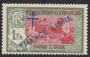 French India Sc #165 Mint Hinged