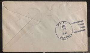 1943 Anchorage Alaska USA Emergency Airmail Service Cover To Flat Victory Stamp