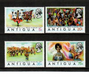 Antigua 1973 - Traditional Costumes - Set of 4 Stamps - Scott #312-15 - MNH