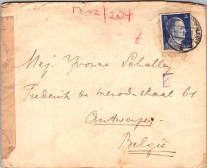 1942 Germany Auschwitz Camp Employee ig Farben Van Paemel Wille Cover to Belgium
