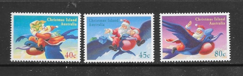 CHRISTMAS ISLAND #370-2  CHRISTMAS 1995  MNH