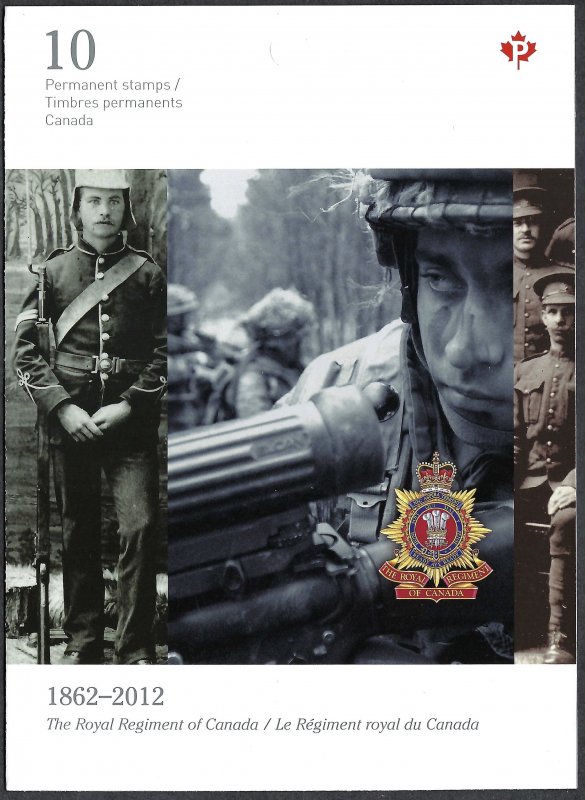 Canada #2580a P Royal Regiment of Canada (2012). Booklet of 10. MNH