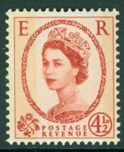 SG SPEC S97, 4½d chestnut, M MINT. PHOSPHOR REACTING BLUE.