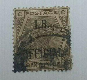KAPPYSSTAMPS GREAT BRITAIN #O6 1882 6p iNLAND REVENUE OFFICIAL USED GS0771