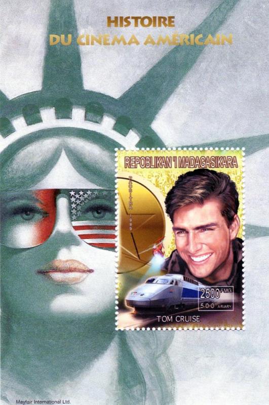 Malagasy 1999 American Actor TOM CRUISE s/s Perforated Mint (NH)