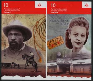 Canada 2521b Gutter pair Booklet MNH John Ware, Horse, Black History