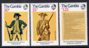 Gambia 335-337 MNH VF