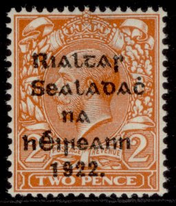 IRELAND GV SG12, 2d orange, NH MINT. DIE I