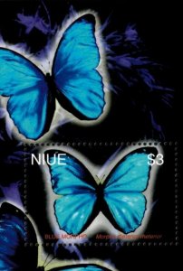 Niue 2004 - Butterflies Blue Morpho - Souvenir Sheet - Scott 786 - MNH