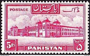 PAKISTAN 1953 KGVI 5R Carmine SG40a MH