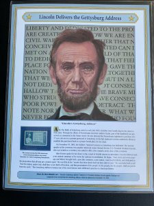 Lincoln delivers the Gettysburg address US Panel, big size  