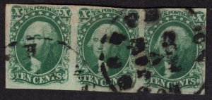 Combination US #14-15 (Types II & III)  Fine-Very Fine. Black town cancels.