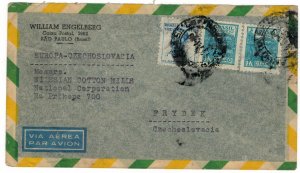 Brazil 1949 Cover Stamps Scott 584+661 President Agriculture Army