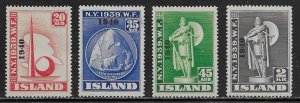 Iceland Scott #'s 232 - 235 MH