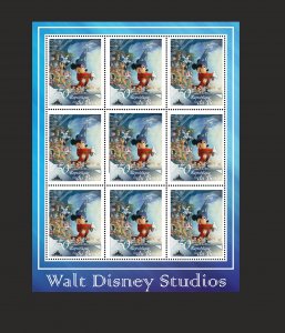 Stamps.  Cartoons, Disney , Benin 2022 year , sheet 9 stamps perforated