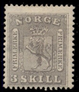 NORWAY #7 (7) 3sk Lion, og, hinge rem, genuine by Pollak, scarce, Facit $560.00