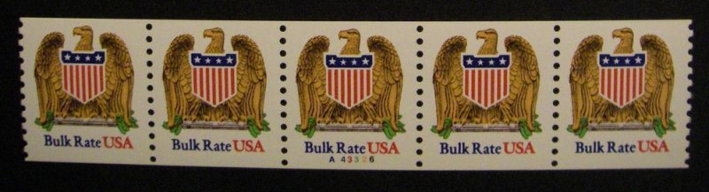 Scott 2602, 10 cent Eagle & Shield Bulk Rate, PNC5 #A43326, MNH Coil Beauty