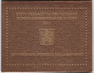 2011 Vatican City - XXVI World Youth Day, 2 euros in folder - FDC