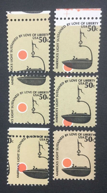 MOMEN: US STAMPS #1608 VAR. 6 COLOR SHIFTS MINT OG NH LOT #41288