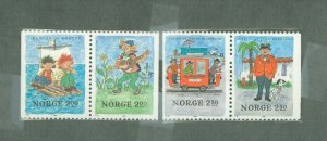 Norway #850-53  Single (Complete Set) (Fauna) (Flora) (Train)