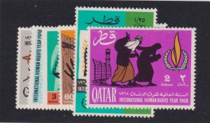 Qatar Scott # 128 - 133 set VF-OG mint never hinged nice colors ! see pic !