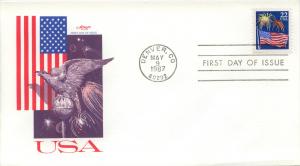1987 Flag with Fireworks (Scott 2276) Artmaster FDC